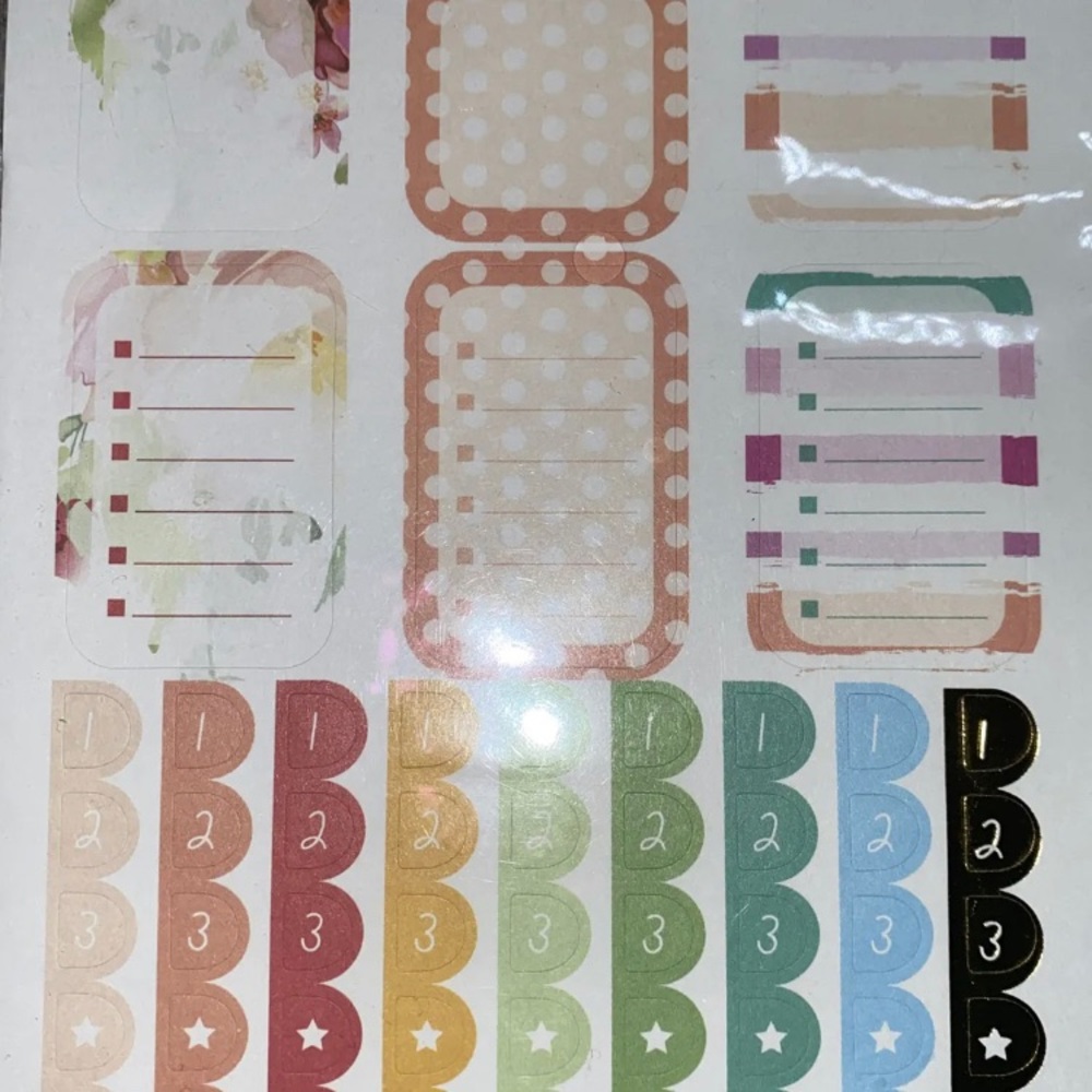 Pen + Gear 5" x 7" Sticker Sheets 4 Per Pack For Planner or Calendar Lot of 5